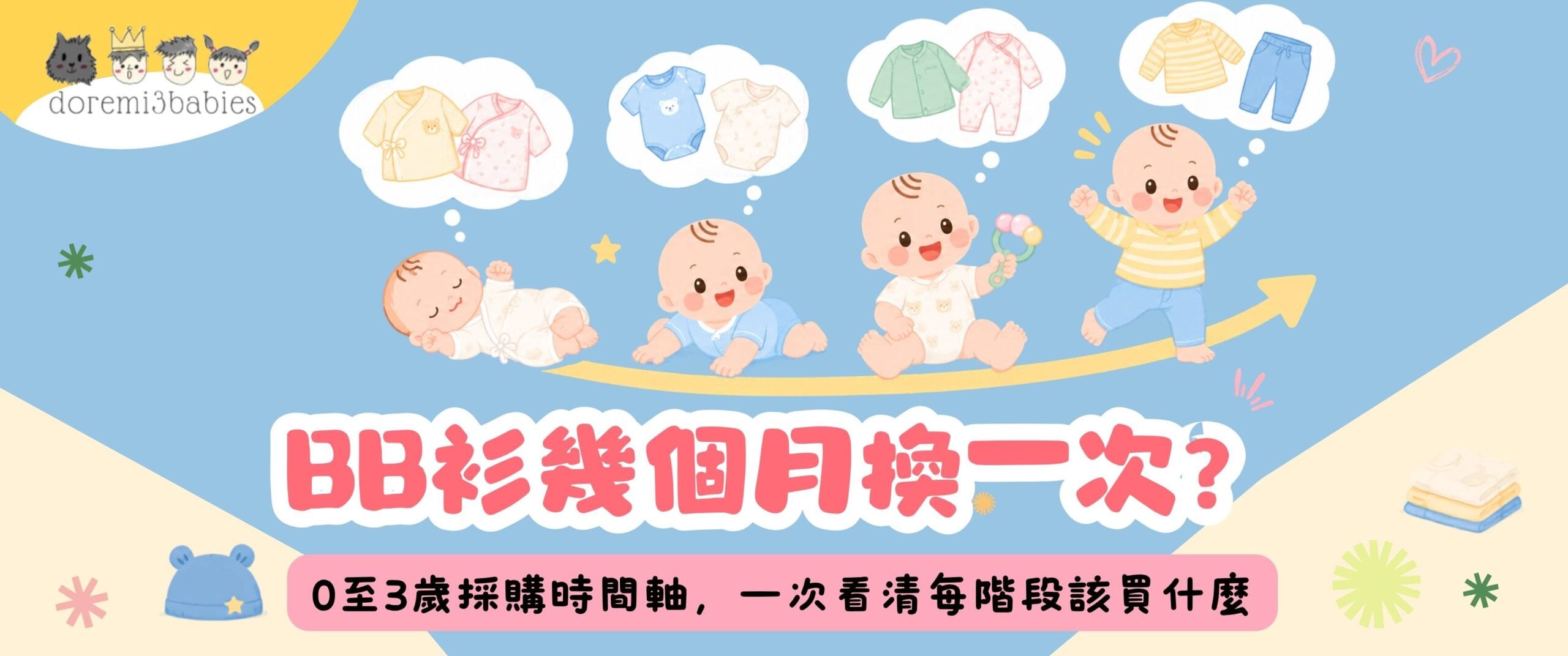 BB衫幾個月換一次？0至3歲採購時間軸，一次看清每階段該買什麼