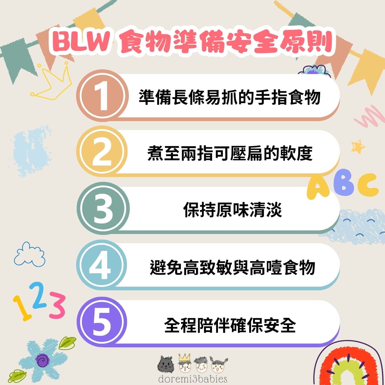 BLW 食物準備安全原則