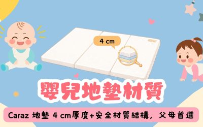 嬰兒地墊材質越厚越安全嗎?Caraz 地墊 4 cm厚度+安全材質結構,父母首選