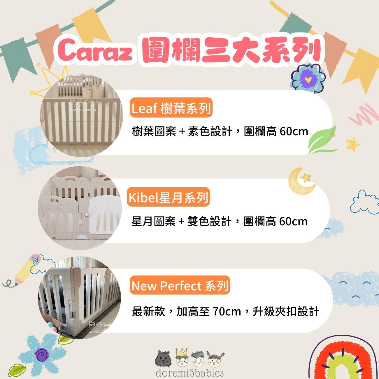 Caraz 圍欄三大系列