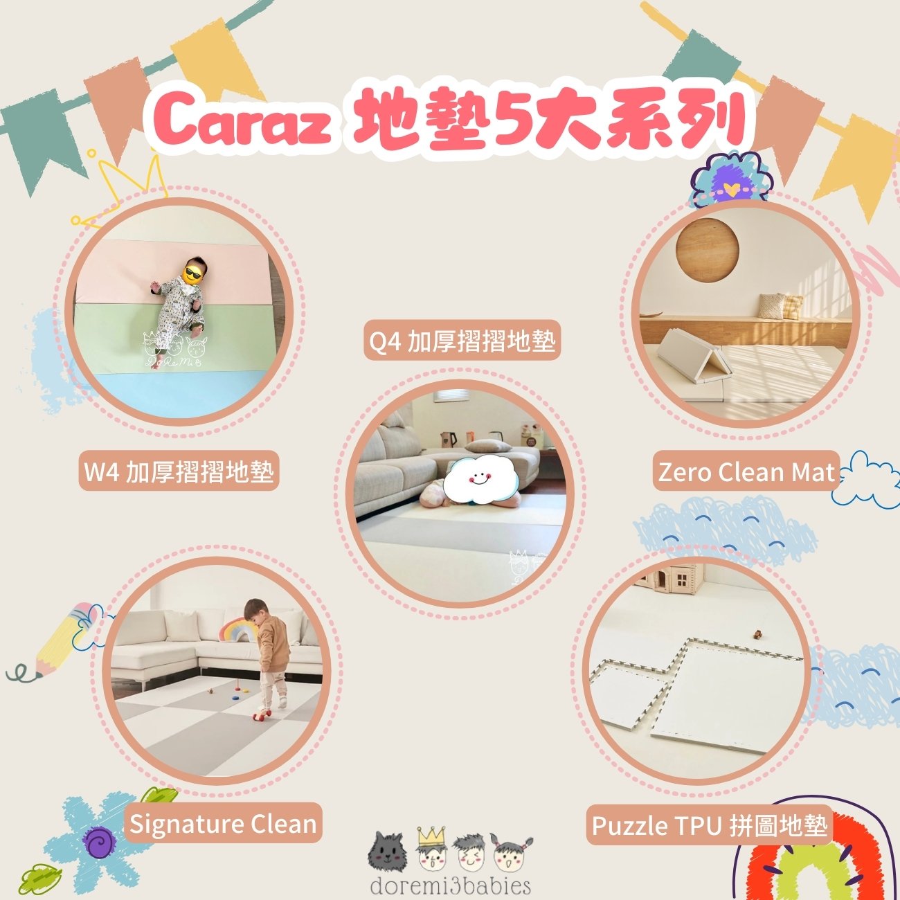 Caraz 地墊 5 大系列