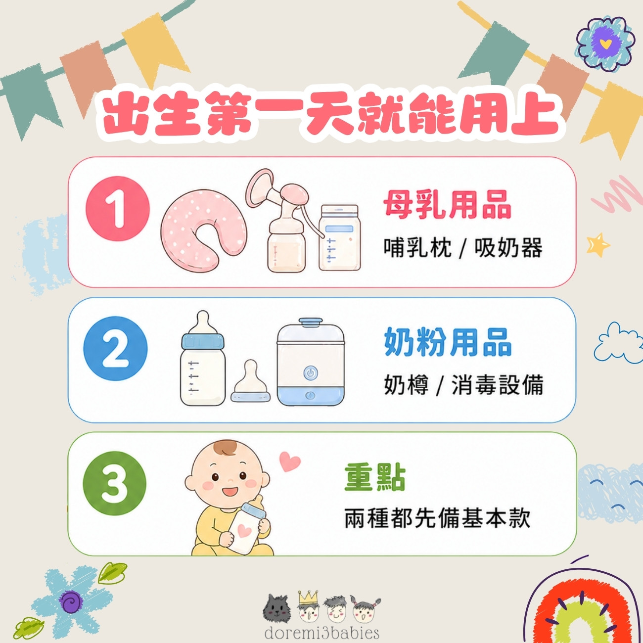 出生第一天就要用上的是什麼？