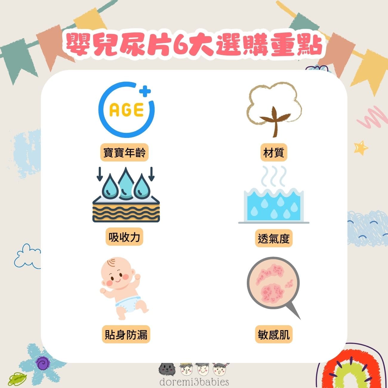 嬰兒尿片6大選購要點