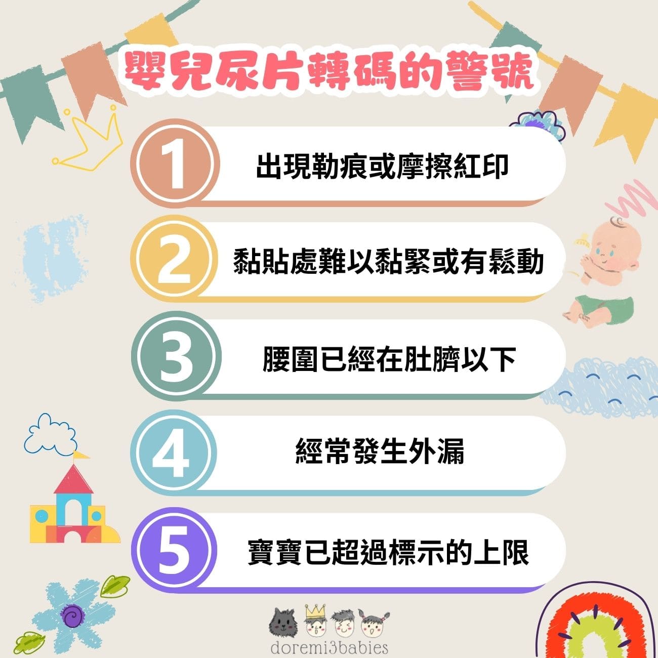 嬰兒尿片轉碼的警號