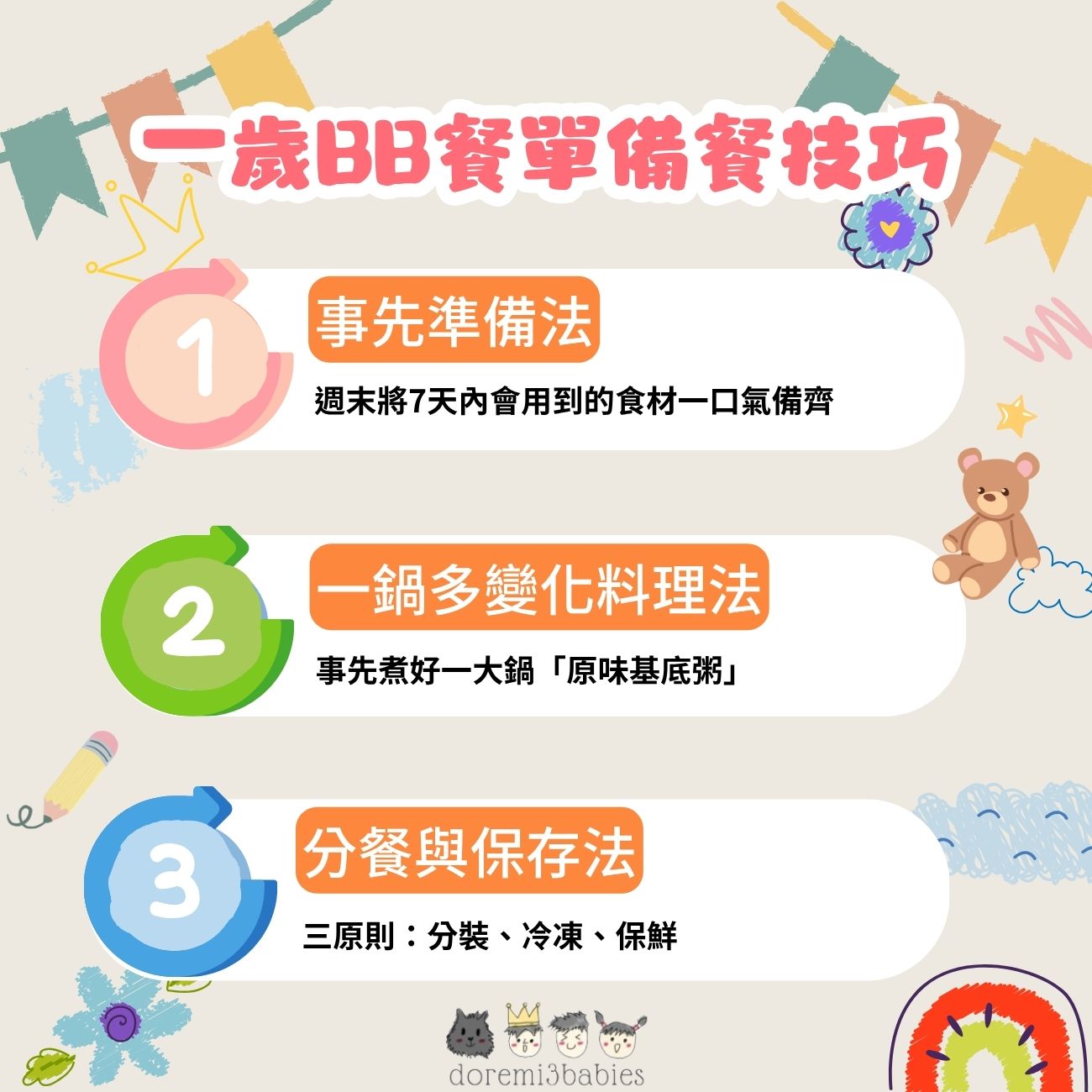 一歲BB餐單備餐技巧