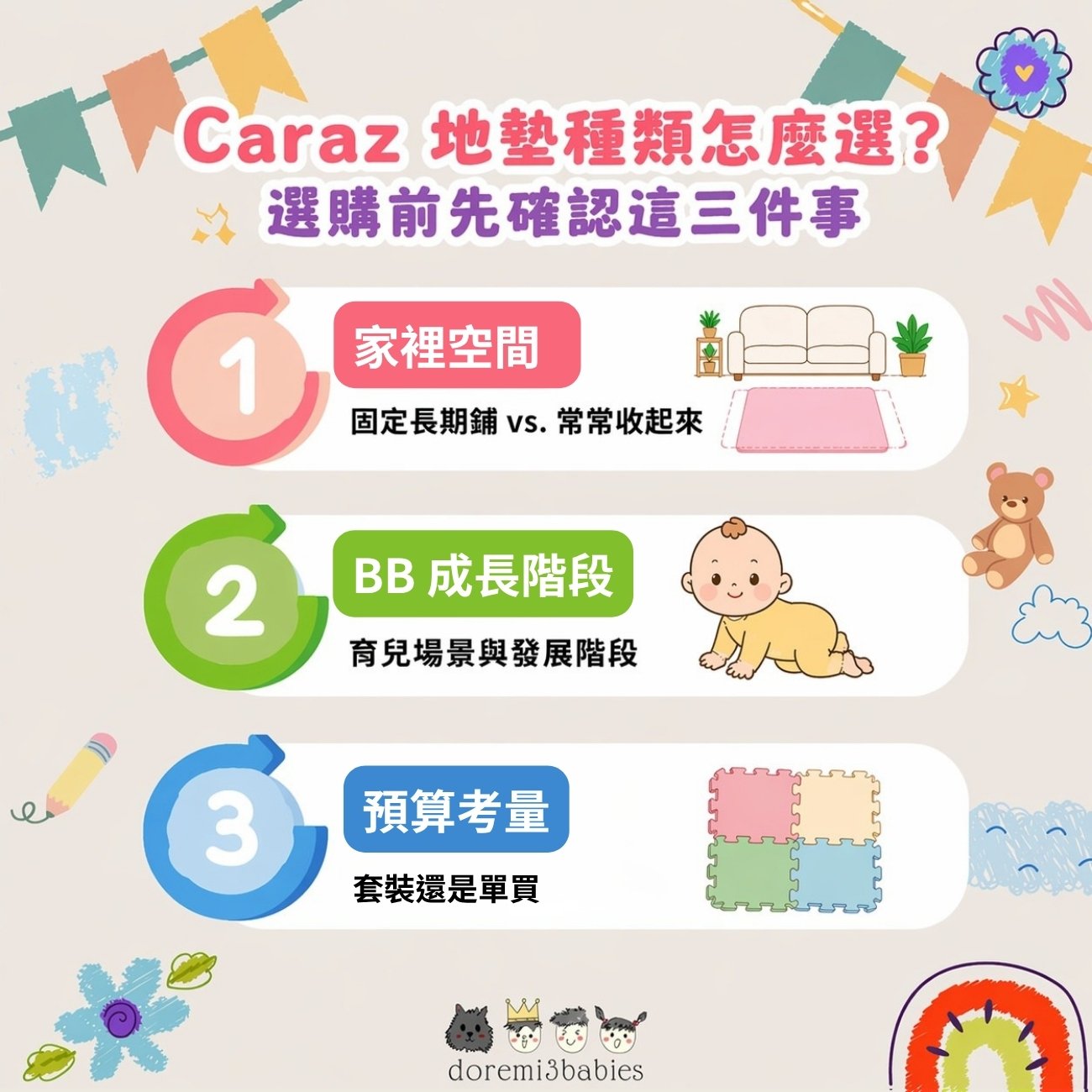 Caraz 地墊種類怎麼選？選購前先確認這三件事