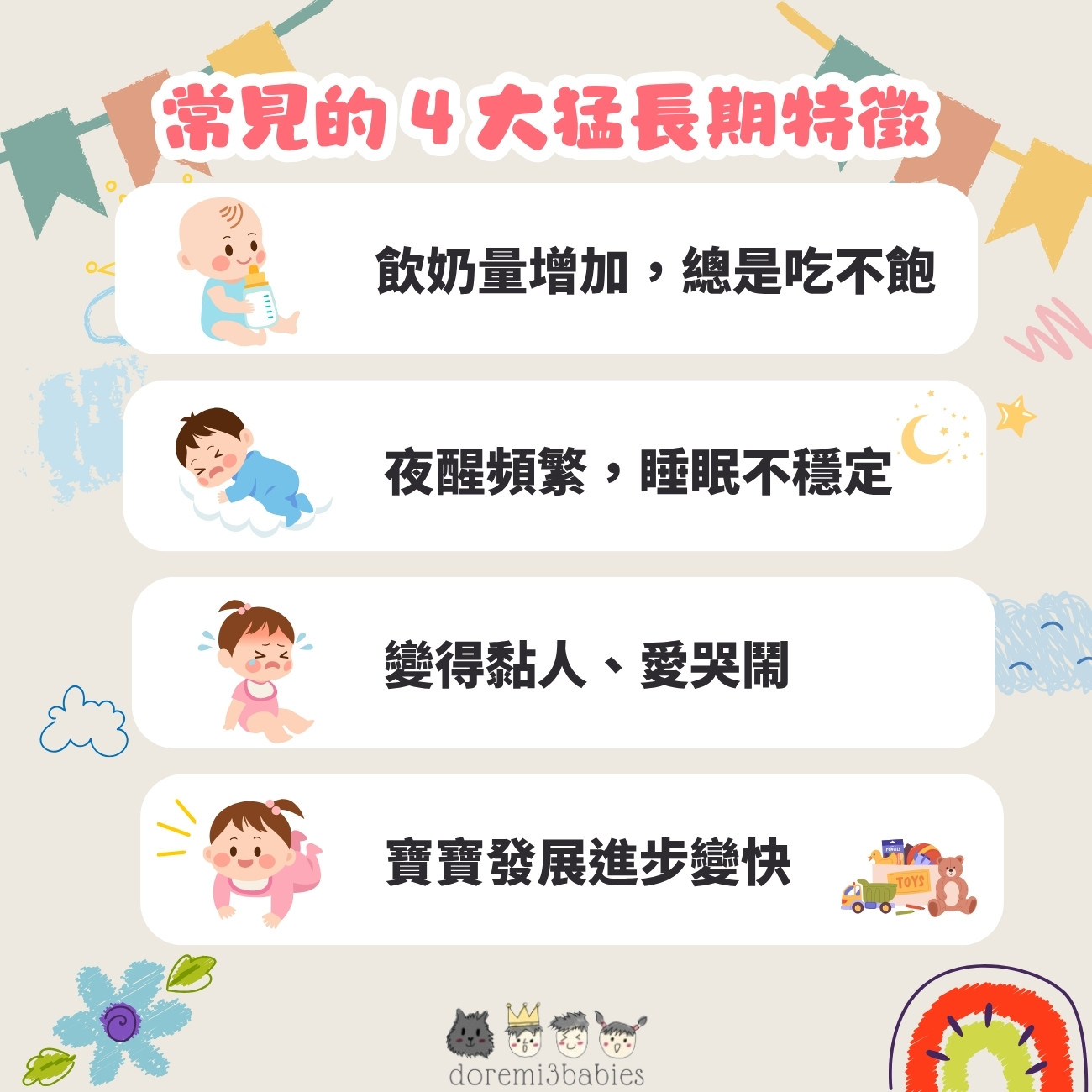 常見的 4 大 猛長期特徵